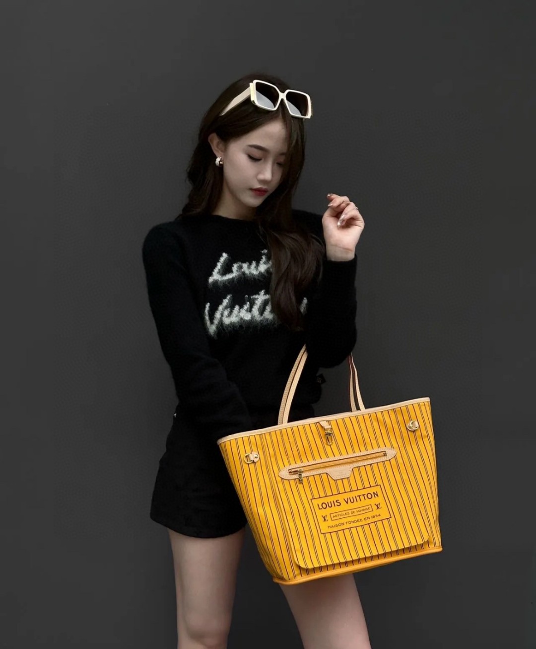 LV bag NEVERFULL BANDOULIERE INSIDE OUT M12257 | M11947 | M12096 — AAA Quality Replica — photo 7