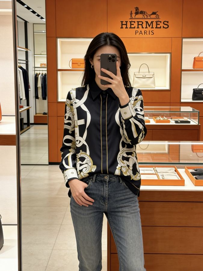 Hermes Women G26030428 HERMÈ*S 19 100%Silk 𝐒𝐌𝐋 𝐗𝐋 S 37 — Premium Replica — photo 2