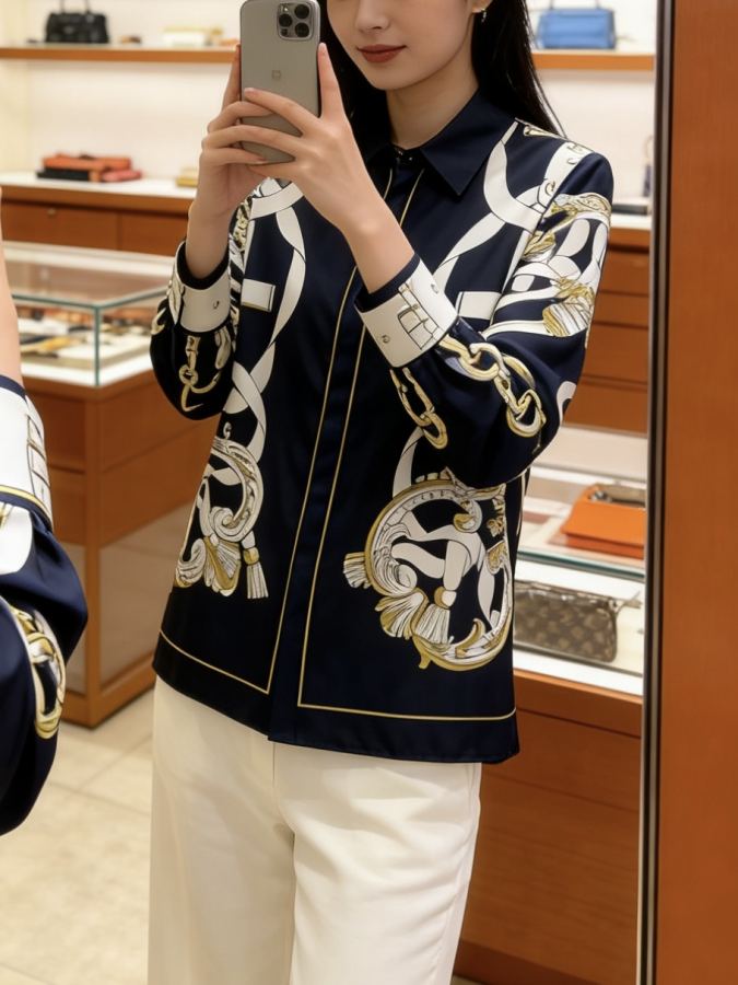 Hermes Women G26030428 HERMÈ*S 19 100%Silk 𝐒𝐌𝐋 𝐗𝐋 S 37 — Premium Replica — photo 4