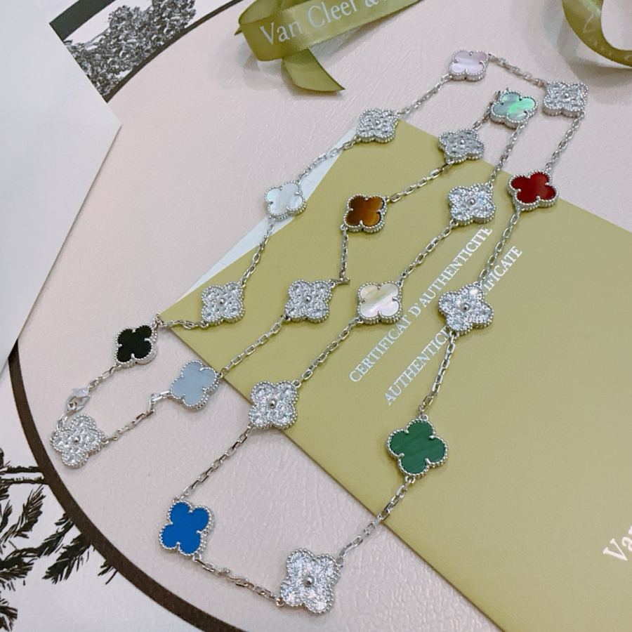Van Cleef & Arpels Jewelry Four-leaf clover 20 flower Rainbow color necklace V gold material — AAA Quality Replica — photo 5