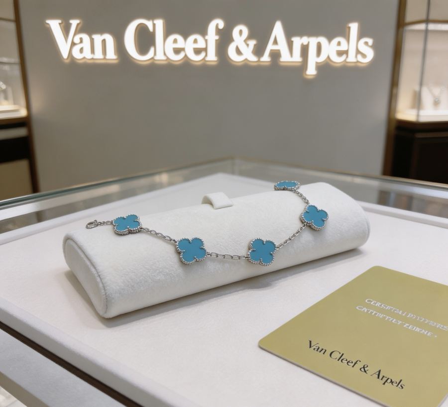 Van Cleef & Arpels Jewelry Four-leaf clover Rainbow color bracelet V gold material series — Premium Replica — photo 6
