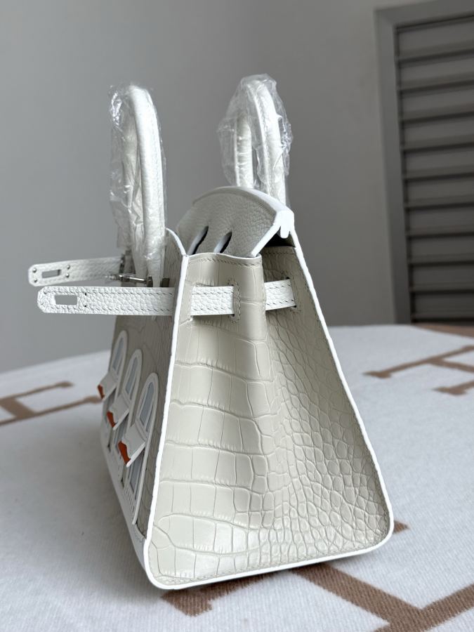 Hermes bag The house is covered with platinum 20 CM Chuxue Spot texture matte American crocodile, — 1:1 Replica For Sale — photo 6