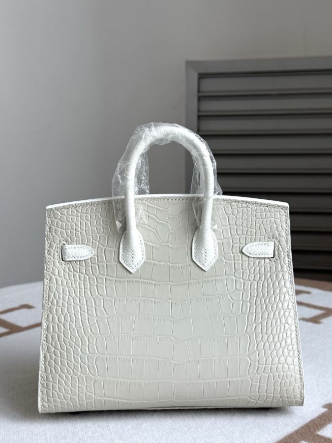 Hermes bag The house is covered with platinum 20 CM Chuxue Spot texture matte American crocodile, — 1:1 Replica For Sale — photo 2
