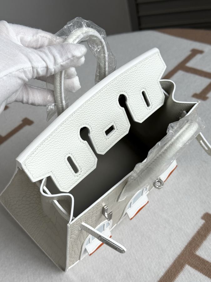 Hermes bag The house is covered with platinum 20 CM Chuxue Spot texture matte American crocodile, — AAA Quality Replica — photo 7