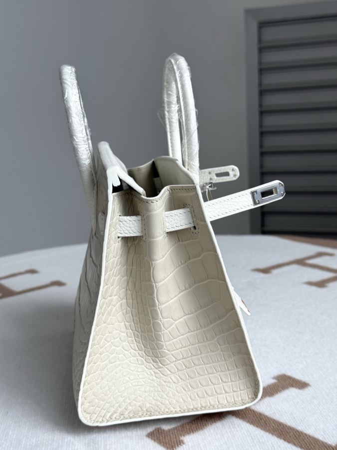 Hermes bag The house is covered with platinum 20 CM Chuxue Spot texture matte American crocodile, — 1:1 Replica For Sale — photo 5