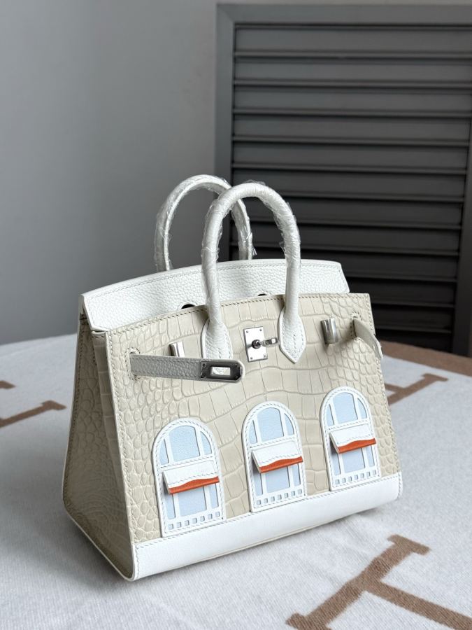 Hermes bag The house is covered with platinum 20 CM Chuxue Spot texture matte American crocodile, — 1:1 Replica For Sale — photo 9