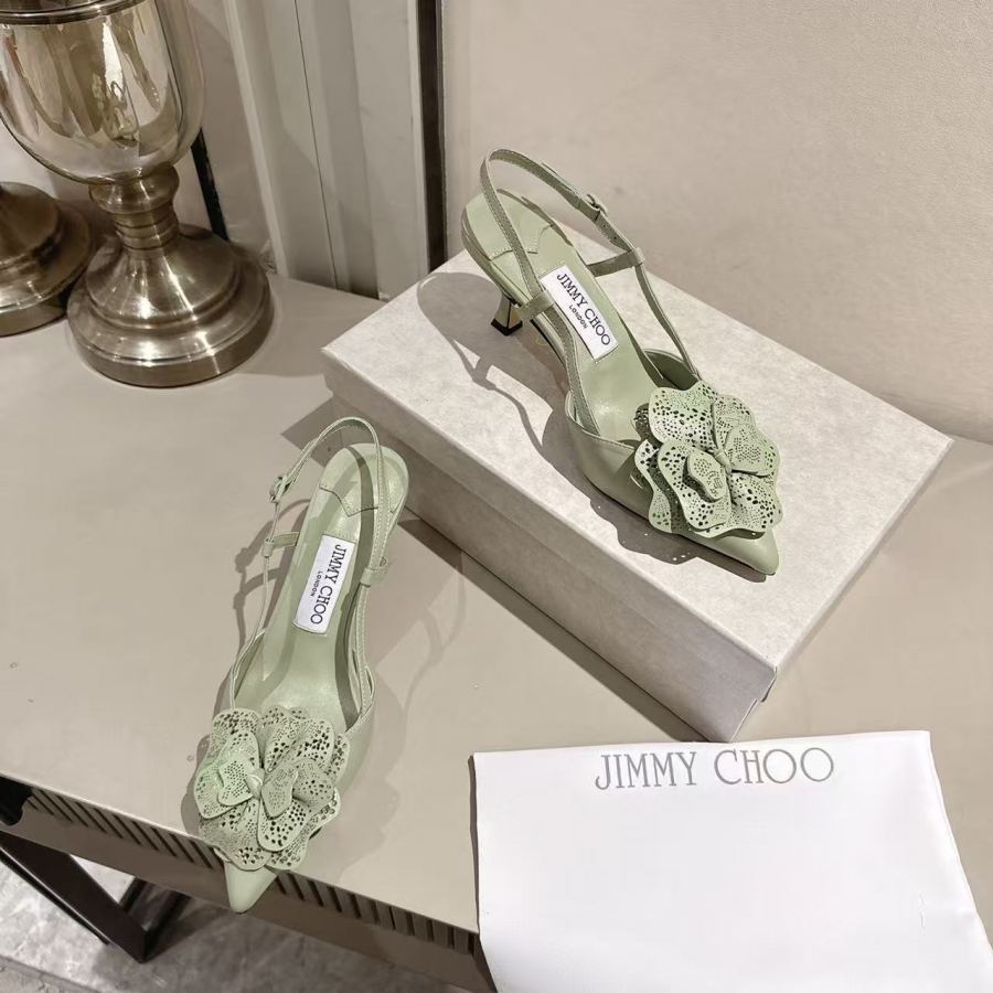 JIMMY women's shoes Milan catwalk New three-dimensional lace petal low heels, — Premium Replica — photo 6