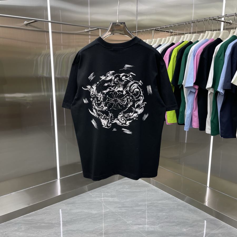 Chrome Hearts Herren CH Crow Heart Neues T-Shirt High Version — photo 5