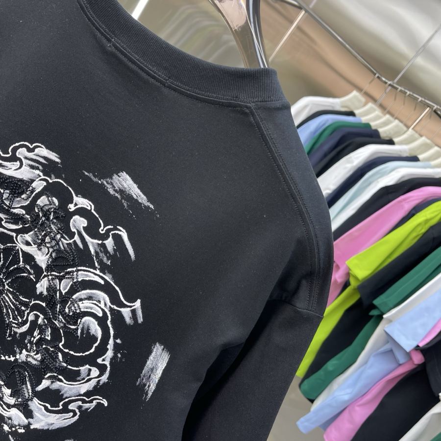 Chrome Hearts Herren CH Crow Heart Neues T-Shirt High Version — photo 7