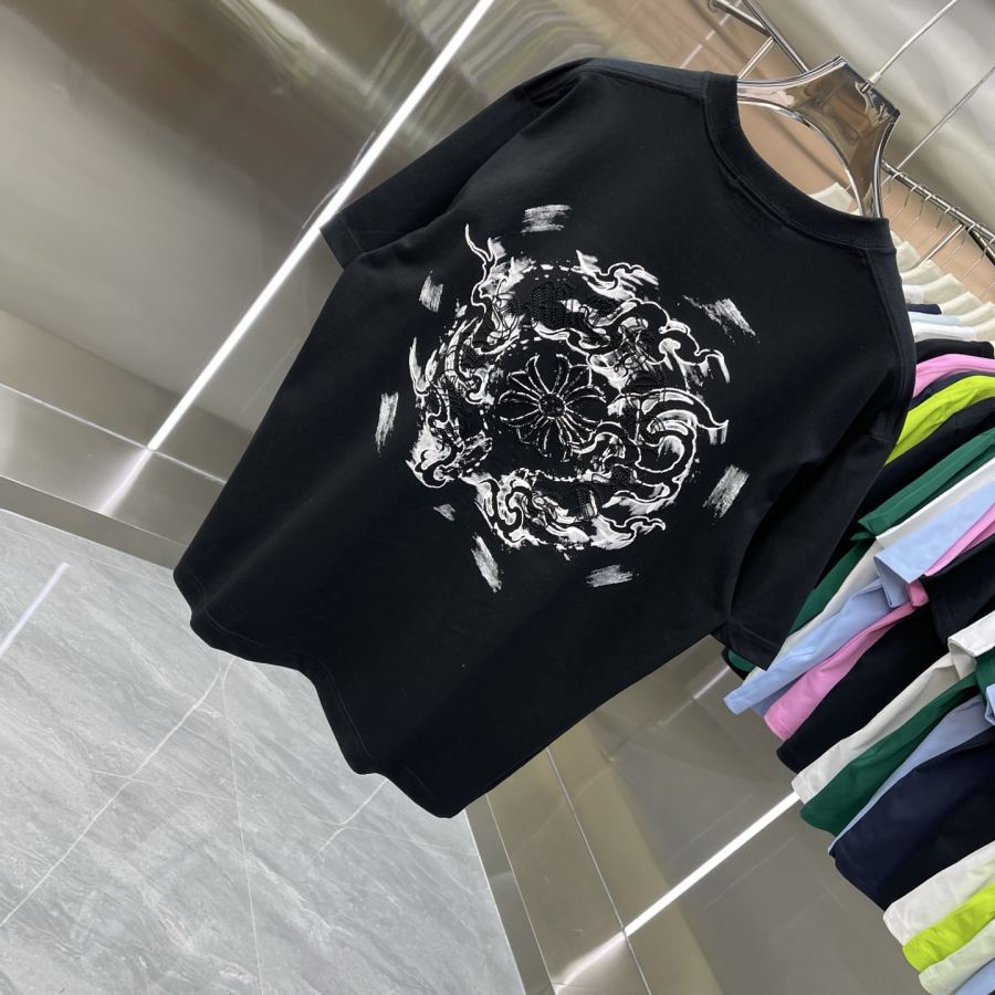 Chrome Hearts Herren CH Crow Heart Neues T-Shirt High Version — photo 6