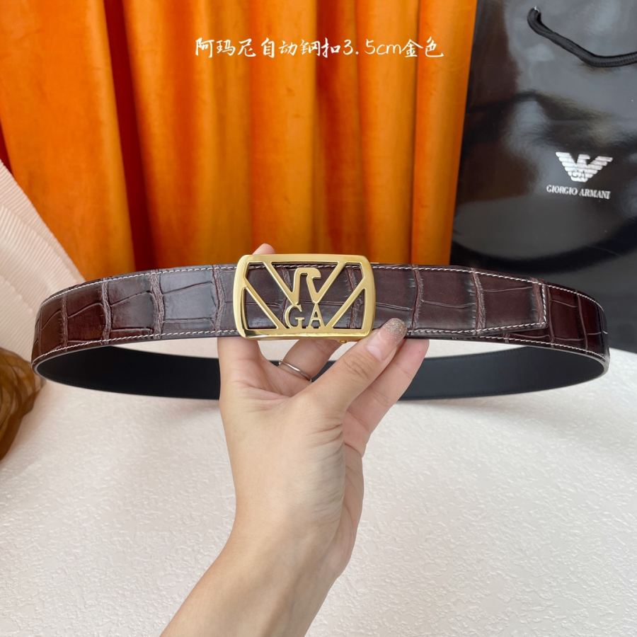 ARMANI belt Classic original quality, calfskin with high-quality automatic steel buckle, precision — 1:1 Replica For Sale — photo 5