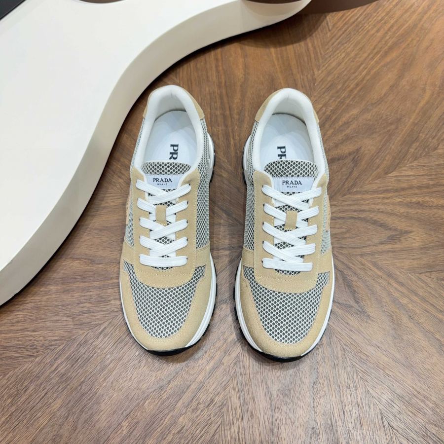 Prada women's shoes Prada/Prada classic men's spliced ​​casual sports shoes — Premium Replica