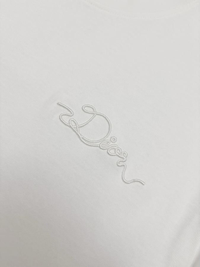 Dior men Dior embroidered double yarn cotton short-sleeved T-shirt — Premium Replica — photo 5