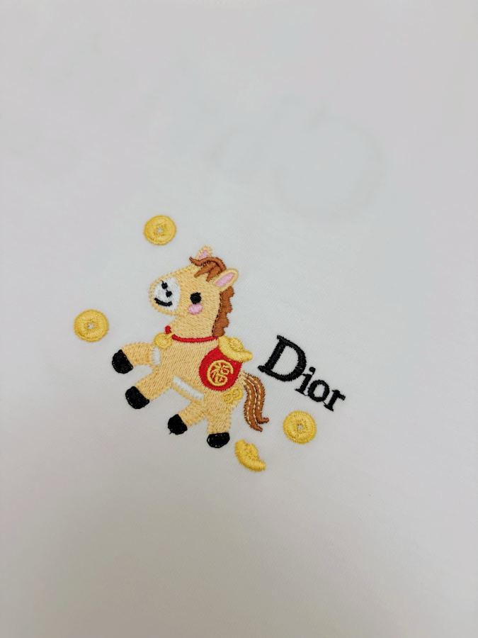 Dior men Dior Year of the Horse limited edition embroidered double yarn cotton short-sleeved — Premium Replica — photo 4