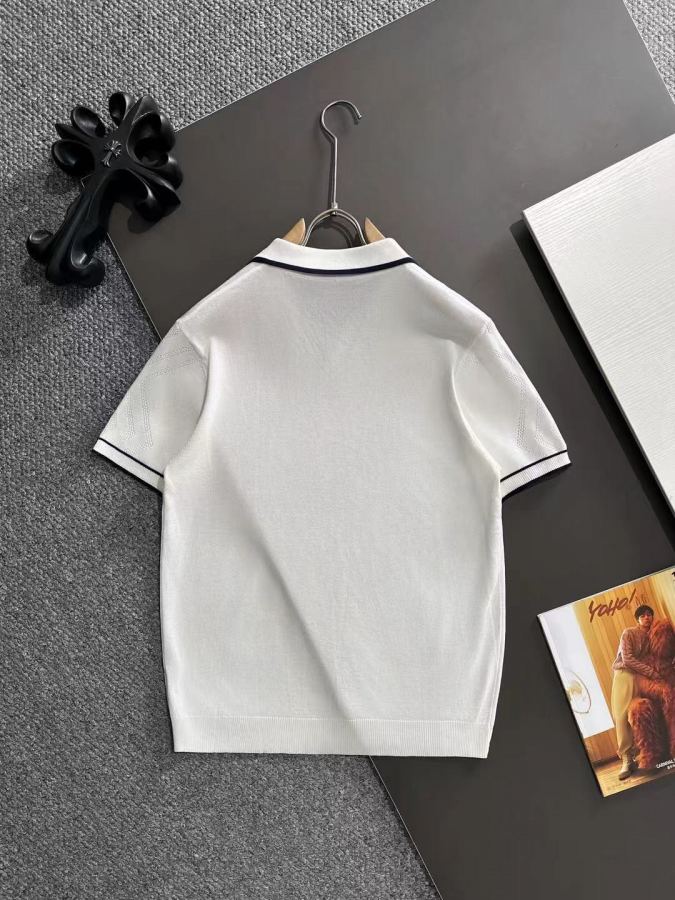 Stone Island Clothes 2026 spring and summer solid color contrast edge knitted men's Polo short-sleeved — 1:1 Replica — photo 9