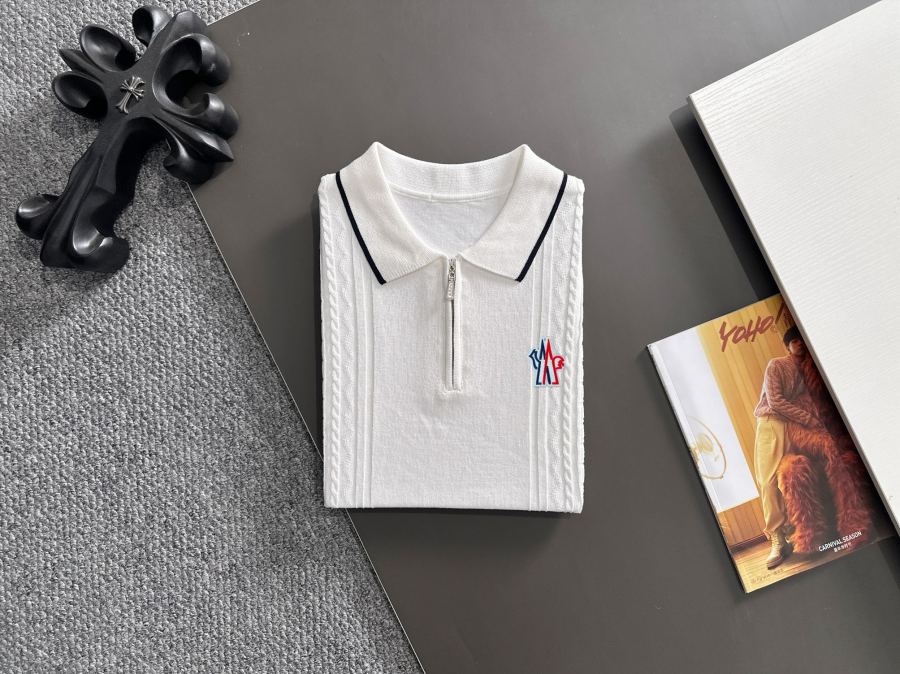 moncler men's Mouthless 2026 Spring and Summer New Men's Knitted Zipper Lapel Sweater Trendy — Premium Replica — photo 8