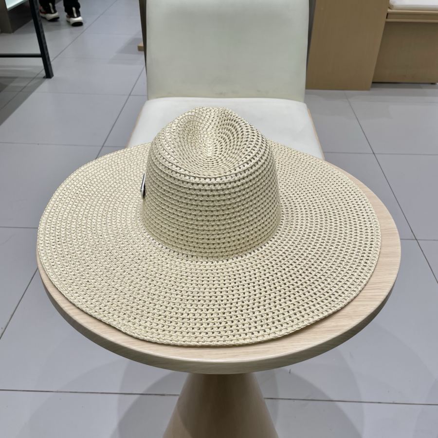 prada hat PRADA big brim hat men and women travel beach hat sun protection hat summer casual — 1:1 Replica — photo 2