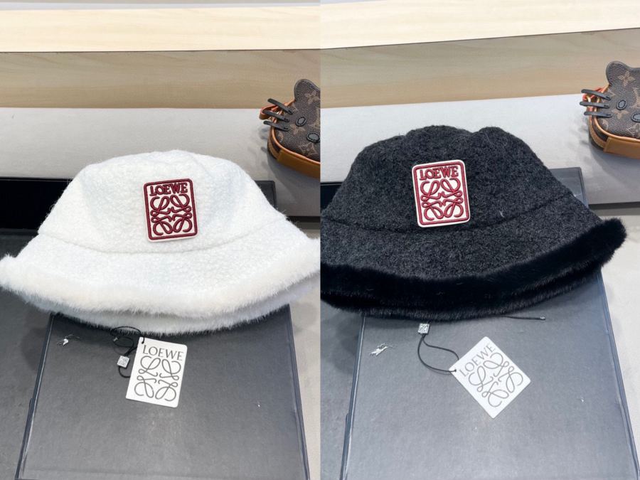 Loewe hat autumn and winter fisherman hat women's Korean style raw edge design thickened warm basin — Premium Replica — photo 5