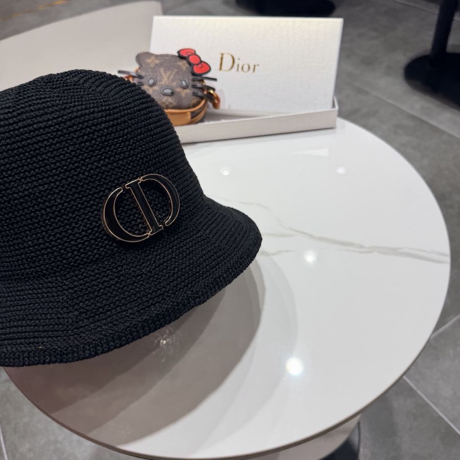 dior hat Dior straw hat women's summer Korean version casual foldable small brim fisherman — Premium Replica — photo 6