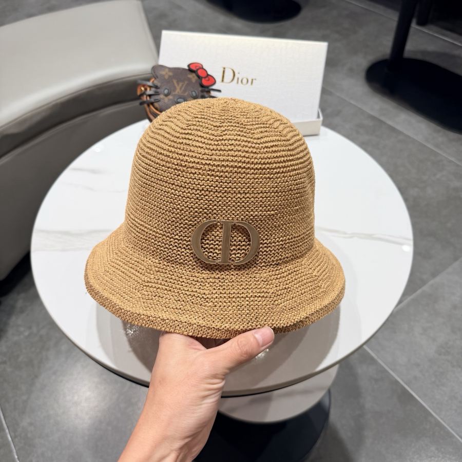 dior hat Dior straw hat women's summer Korean version casual foldable small brim fisherman — 1:1 Replica — photo 9