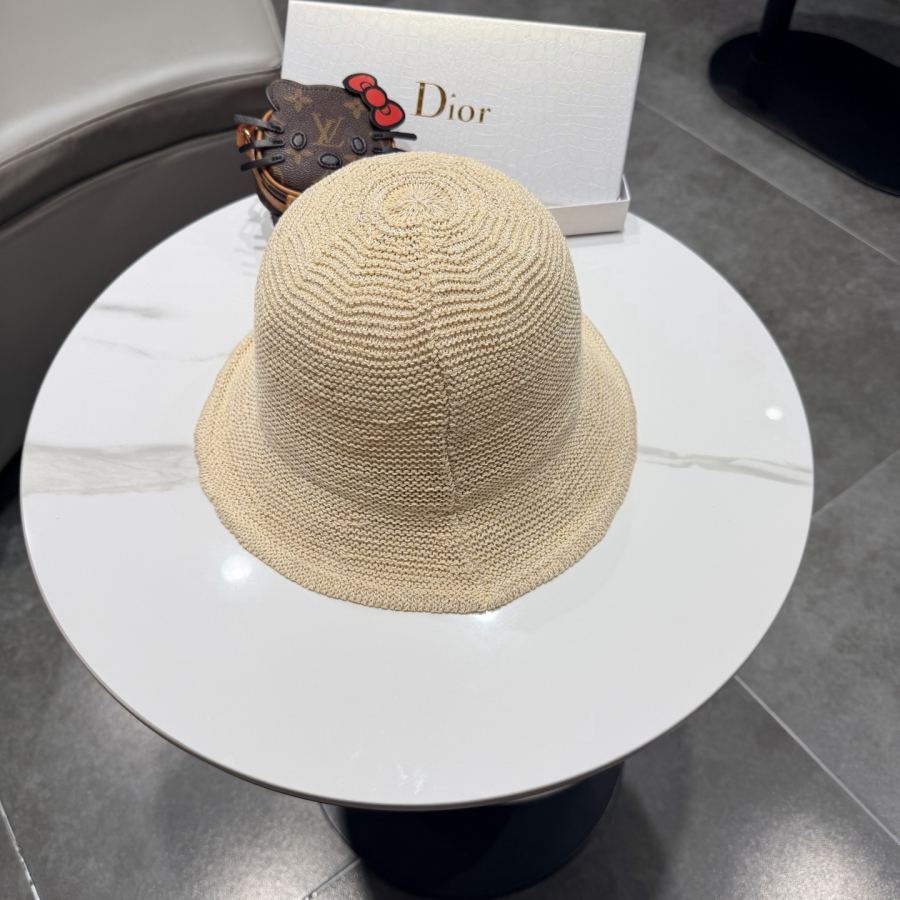 dior hat Dior straw hat women's summer Korean version casual foldable small brim fisherman — Premium Replica — photo 4