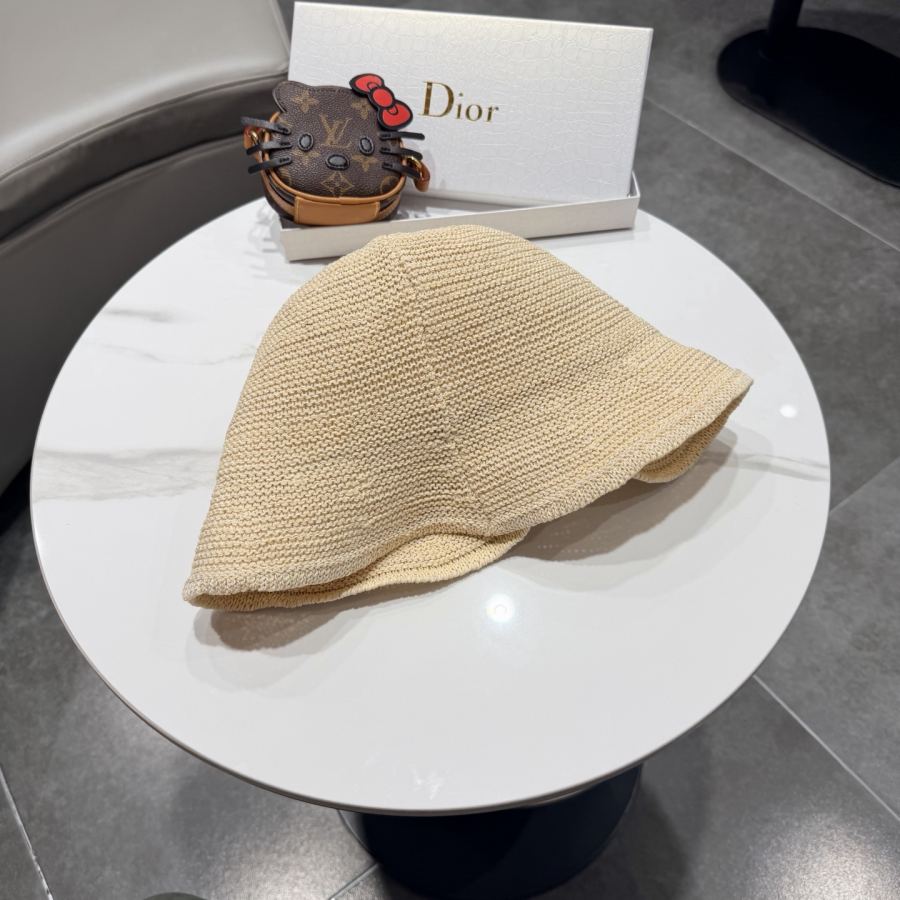 dior hat Dior straw hat women's summer Korean version casual foldable small brim fisherman — Premium Replica — photo 2