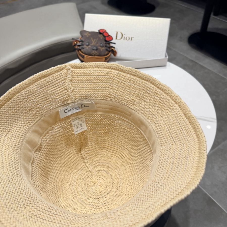 dior hat Dior straw hat women's summer Korean version casual foldable small brim fisherman — Premium Replica — photo 9