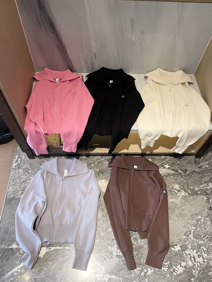 Alo Long sleeve autumn and winter New lapel sweater cardigan, multi-color casual and simple V-neck — AAA Quality Replica — photo 8