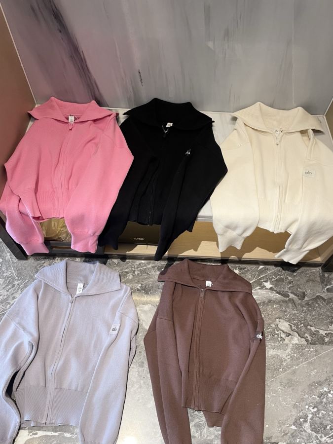 Alo Long sleeve autumn and winter New lapel sweater cardigan, multi-color casual and simple V-neck — AAA Quality Replica — photo 9
