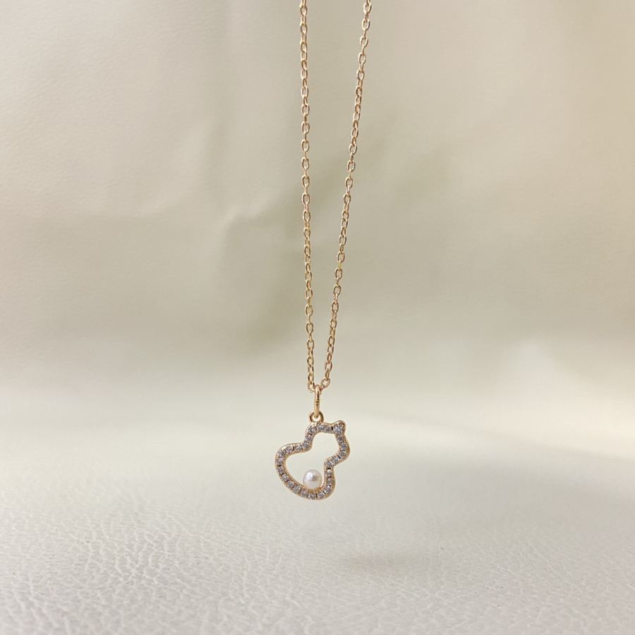 Qeelin Jewelry Qilin Necklace New Hollow Diamond Pearl Gourd Necklace — Premium Replica — photo 7