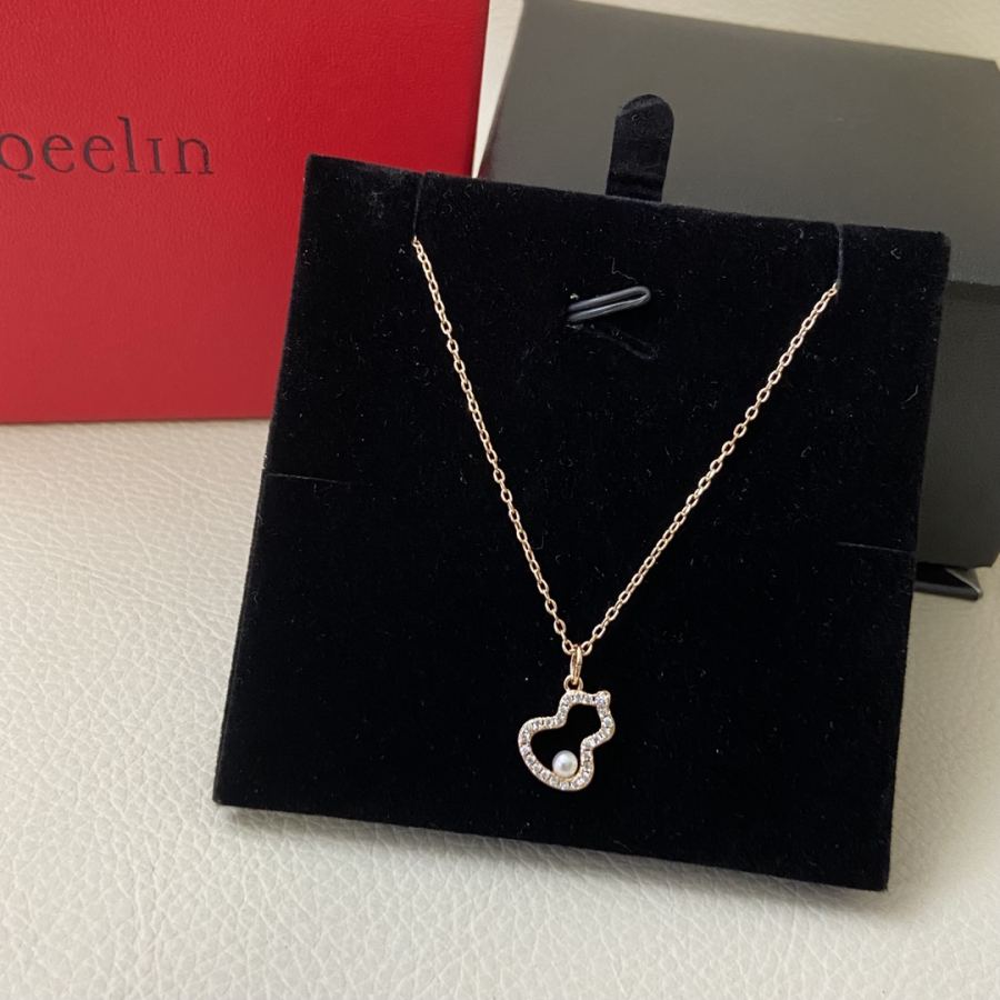Qeelin Jewelry Qilin Necklace New Hollow Diamond Pearl Gourd Necklace — Premium Replica — photo 5