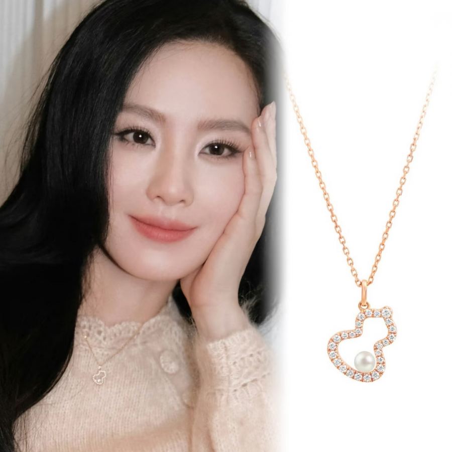 Qeelin Jewelry Qilin Necklace New Hollow Diamond Pearl Gourd Necklace — Premium Replica