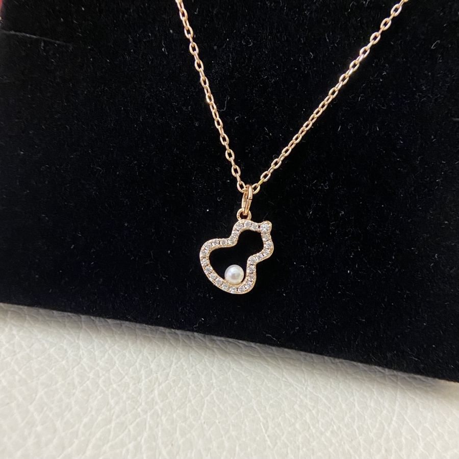Qeelin Jewelry Qilin Necklace New Hollow Diamond Pearl Gourd Necklace — Premium Replica — photo 4