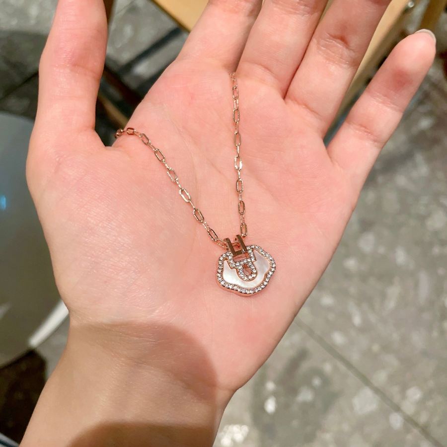 Qeelin Jewelry Kirin mini Ruyi necklace, hand-made micro-set Eight Hearts and Eight Arrows high-carbon — 1:1 Replica — photo 4