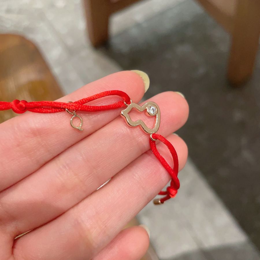 Qeelin Jewelry Kirin Mini Gourd Bracelet, thick gold plated, real gold texture, eight hearts and — Premium Replica — photo 3