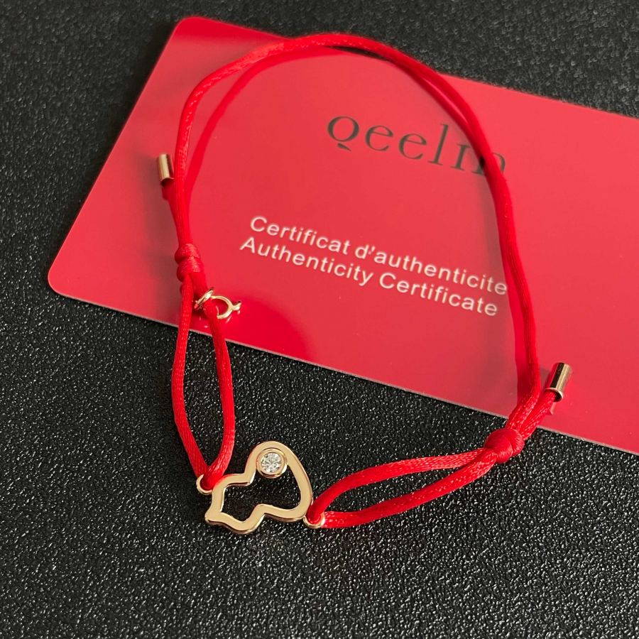 Qeelin Jewelry Kirin Mini Gourd Bracelet, thick gold plated, real gold texture, eight hearts and — Premium Replica — photo 9