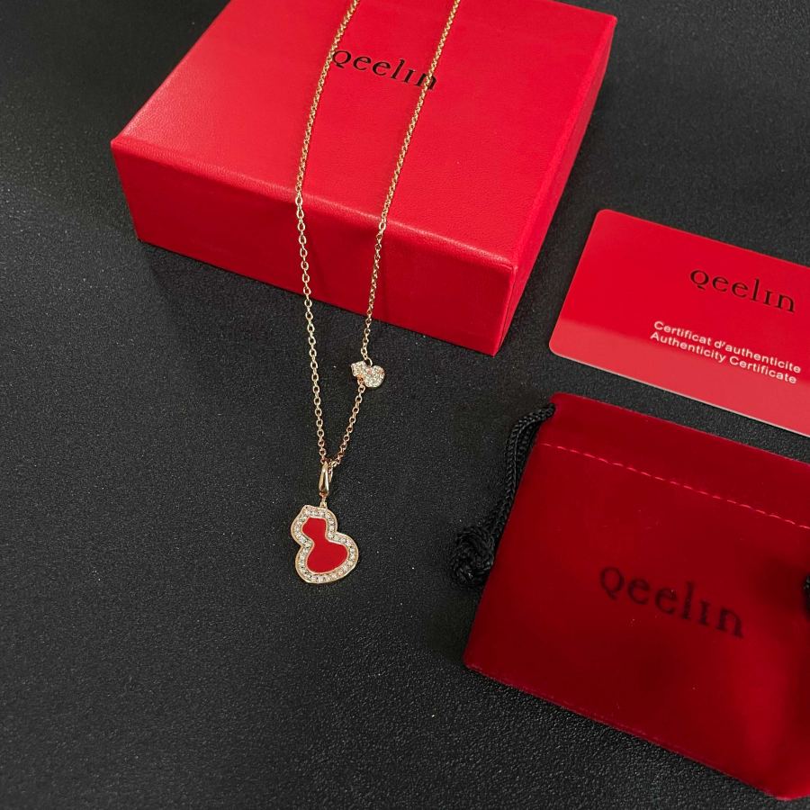 Qeelin Jewelry Kirin Gourd and Red Fritillaria Necklace — Premium Replica — photo 5