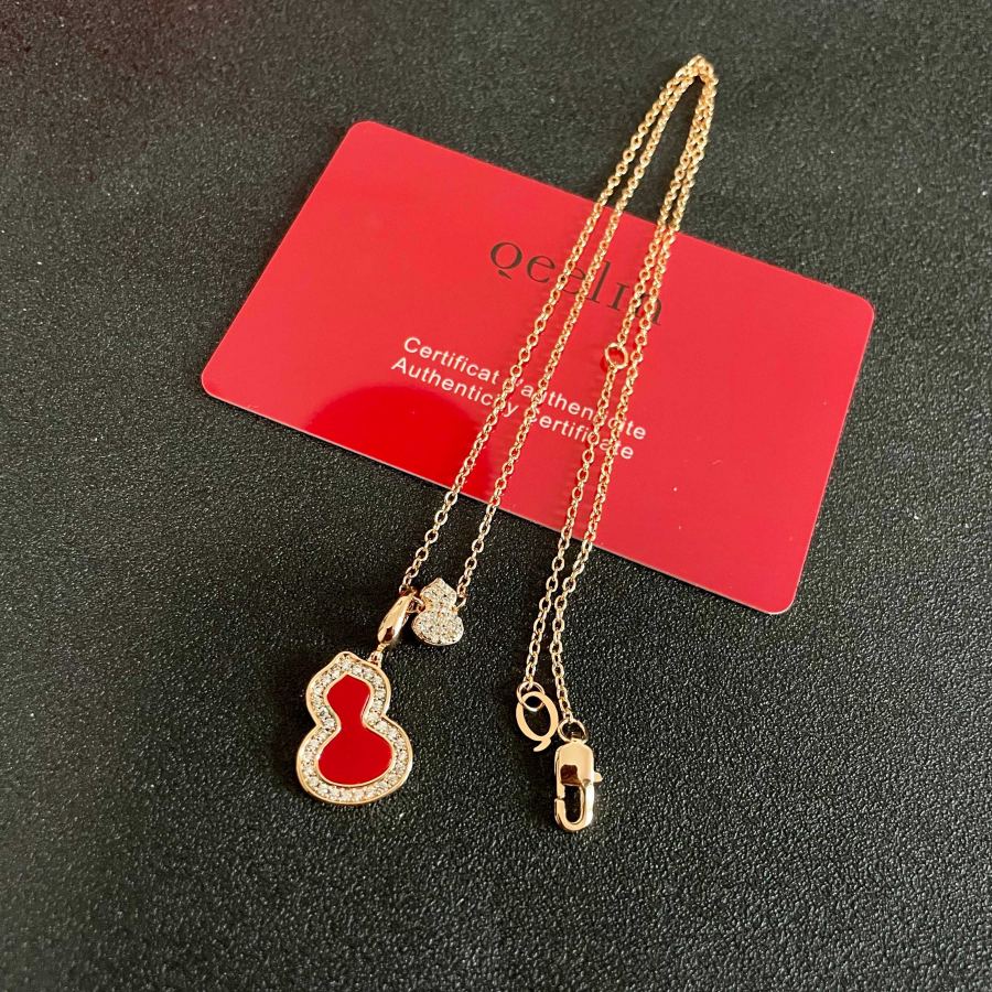 Qeelin Jewelry Kirin Gourd and Red Fritillaria Necklace — Premium Replica — photo 9
