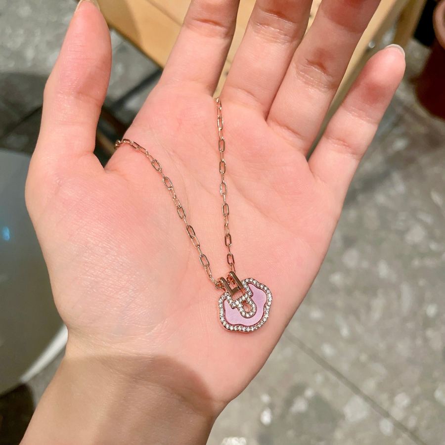Qeelin Jewelry Kirin mini Ruyi necklace, hand-made micro-set Eight Hearts and Eight Arrows high-carbon — AAA Quality Replica — photo 4