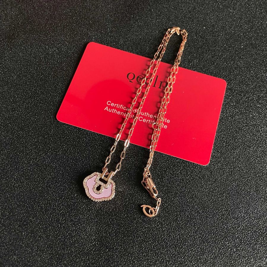Qeelin Jewelry Kirin mini Ruyi necklace, hand-made micro-set Eight Hearts and Eight Arrows high-carbon — AAA Quality Replica — photo 9
