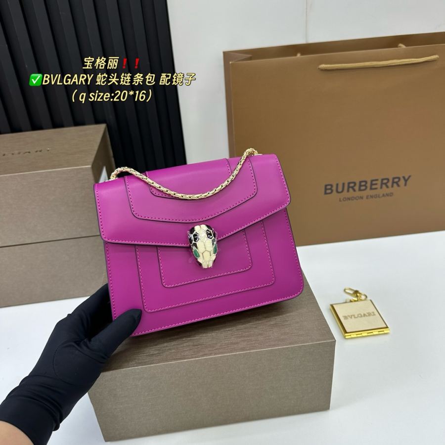 BVLGARI väska Högkvalitativ ren kohud i original — photo 3