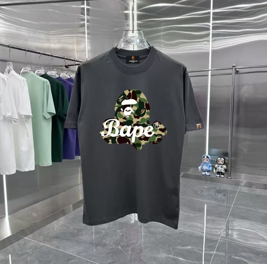 Bape Clothes Bape Retro Couple Printed Short Sleeve T Drop Shoulder Sleeves — AAA Quality Replica — photo 3