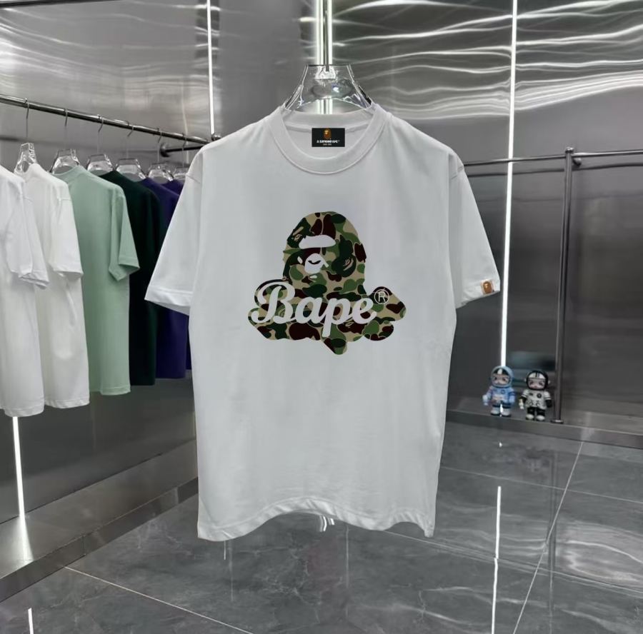 Bape Clothes Bape Retro Couple Printed Short Sleeve T Drop Shoulder Sleeves — AAA Quality Replica — photo 7