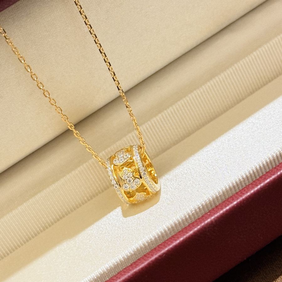 Qeelin Jewelry A6137 Qilin Gourd full of diamonds Small waist necklace, 925 silver plated with thick — 1:1 Replica — photo 7