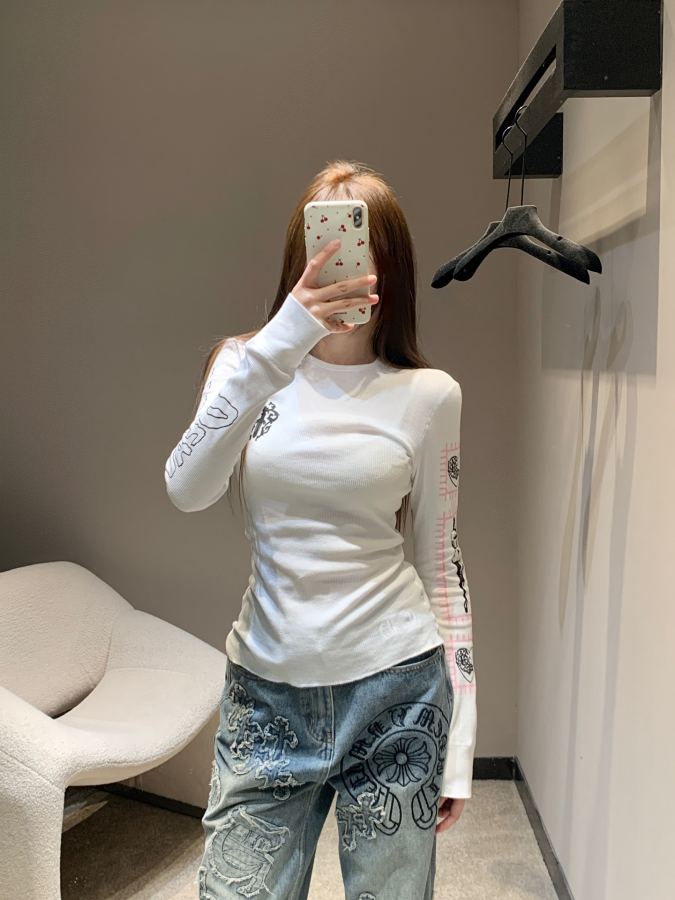 Chrome hearts Women Chorme heart* 26 Ss Deadly Doll Tee + + Series + S | M | L — 1:1 Replica For Sale