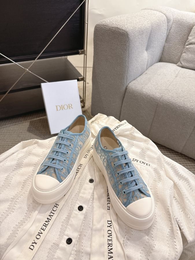 Sapatos femininos Dior Estilo de malha colorida mais recente (fundo grosso) — photo 2