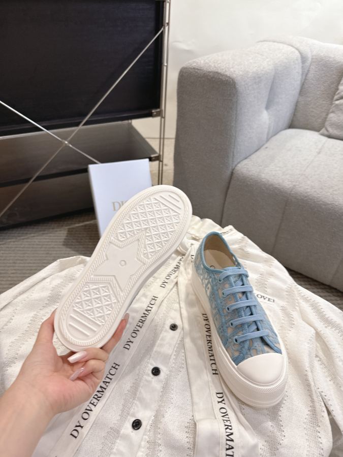 Sapatos femininos Dior Estilo de malha colorida mais recente (fundo grosso) — photo 6