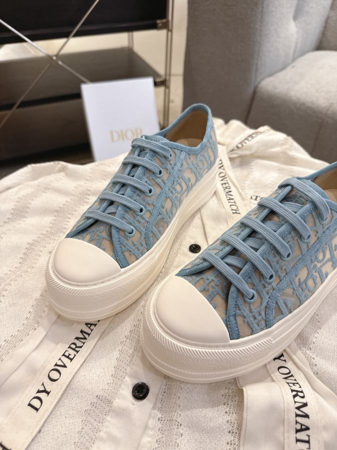 Sapatos femininos Dior Estilo de malha colorida mais recente (fundo grosso) — photo 4
