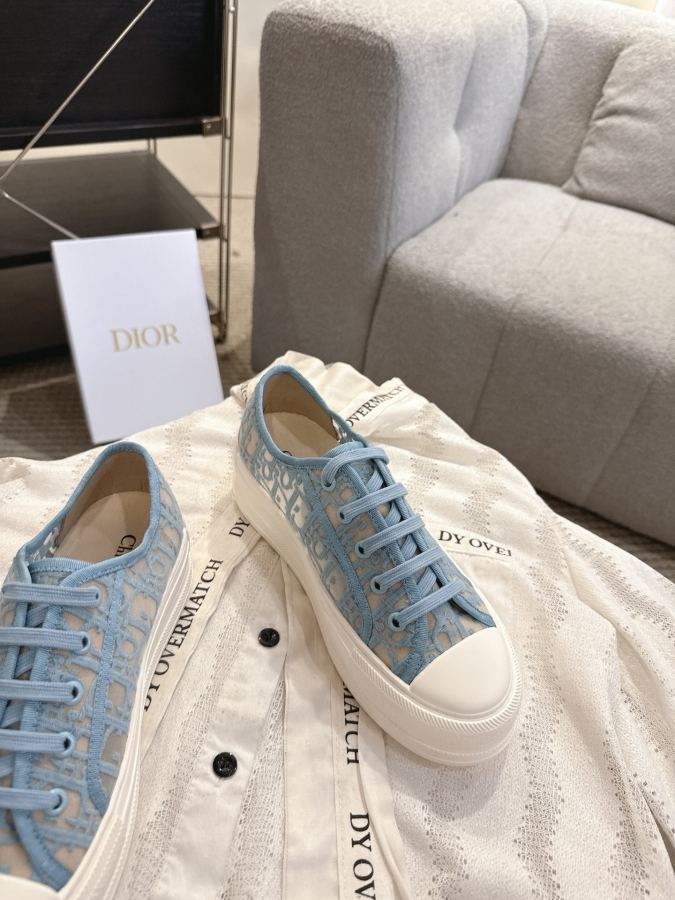 Sapatos femininos Dior Estilo de malha colorida mais recente (fundo grosso) — photo 8
