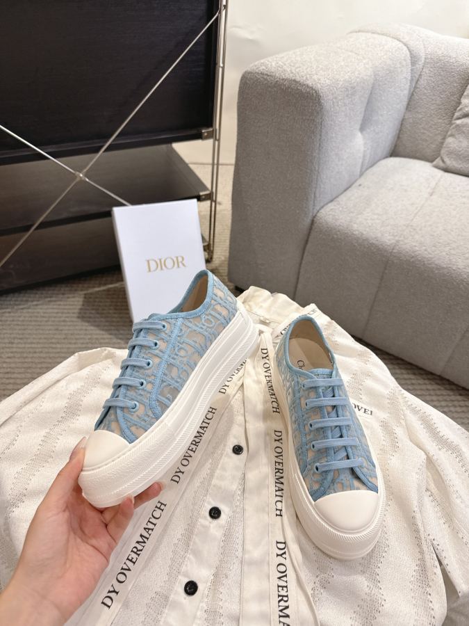 Sapatos femininos Dior Estilo de malha colorida mais recente (fundo grosso) — photo 3